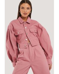 bp puff sleeve denim jacket