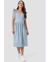 pinafore ruffle dress