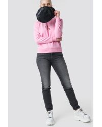 monogram flock box hoodie