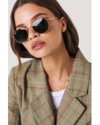 ray bans hexagonal gold