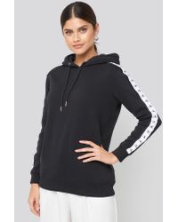 Calvin Klein Monogram Tape Hoodie Black