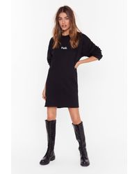 graphic sweatshirt dress