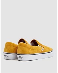 vans corduroy slip on yellow