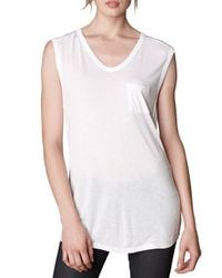 T By Alexander Wang | White V-neck Pocket Tee | Lyst