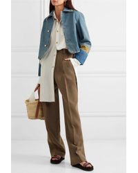 loewe cropped denim jacket