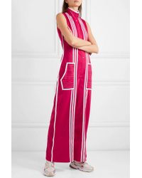 adidas Originals Synthetic + Ji Won Choi Striped Satin-jersey Jumpsuit in  Pink - Lyst