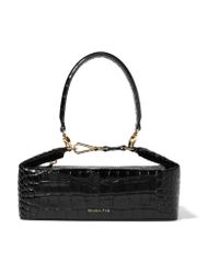 Rejina Pyo Black Olivia Embossed Leather Tote