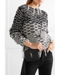 Sac Porté Épaule En Cuir Monogramme Blogger Saint Laurent en coloris Black