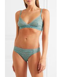 Else Maze Stretch-lace Soft-cup Triangle Bra in Green - Lyst