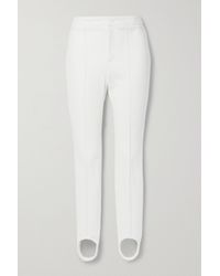 white stirrup pants
