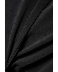 By Malene Birger Synthetic Zhou Belted Wrap-effect Stretch-jersey Jumpsuit  in Black - Lyst