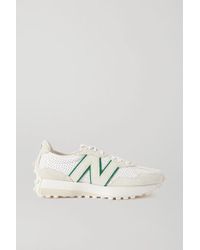 new balance casablanca 327 perforated leather and suede sneakers
