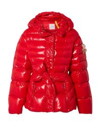 Moncler Genius Red 4 Moncler Simone Rocha Gesteppte Daunenjacke Lolly mit Appli