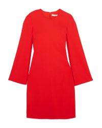 Givenchy | Red Cape-sleeve Cady Dress | Lyst