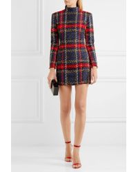 plaid tweed dress