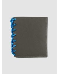 Anchor & Crew Gray Falcon Grey Felrigg Leather And Rope Wallet for men