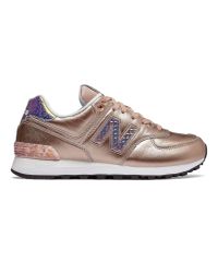 New Balance Leather New Balance 574 Glitter Punk Shoes in Metallic Gold  (Metallic) - Lyst