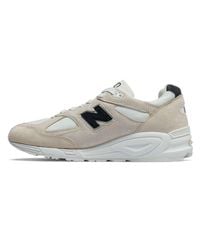 New Balance Suede Made In Us 990v2 in White for Men - Lyst