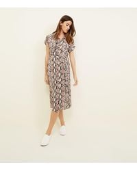 snake print dress new look