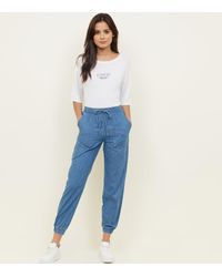 denim look joggers womens