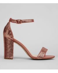 rose gold sequin sandals