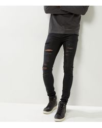 new look mens black skinny jeans