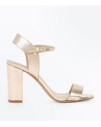 new look gold sandals