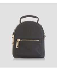 black backpack women's new look