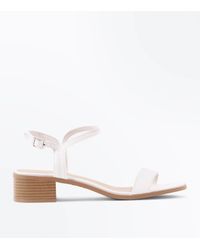 new look white sandals