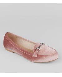 new look pink loafers