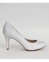 new look wide fit silver shoes