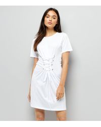 new look white shirt dress