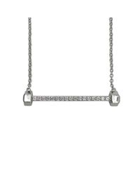 Nicole Miller | Metallic Bolt Bar Necklace | Lyst