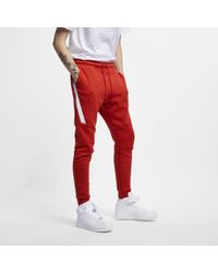 mens nike red joggers