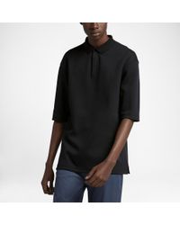 Nike Cotton Essentials Men's 3/4 Sleeve Polo Shirt in Black/Black/Black ( Black) for Men - Lyst