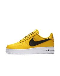 Nike Leather Air Force 1 Low 07 Nba Men S Shoe In Yellow For Men Lyst