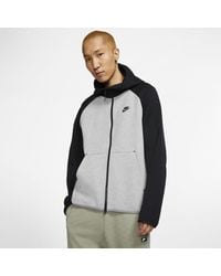 Nike Sportswear Tech Fleece Full-zip Hoodie Grey in Grey for Men | Lyst UK