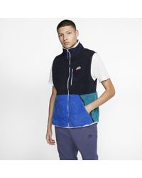 saltet Udpakning gammelklog Nike Sportswear Sherpa Fleece Vest in Blue for Men - Lyst