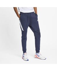 nike fleece joggers blue