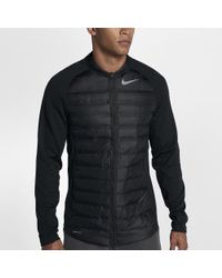 Nike Synthetic Aeroloft Hyperadapt Men's Golf Jacket in Black/Black (Black)  for Men - Lyst