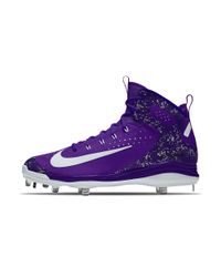 Nike Alpha Huarache Elite Mid Metal Id Men's Baseball Cleats in Purple for Men - Lyst