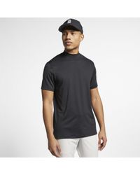 nike men's tiger woods mock neck golf polo