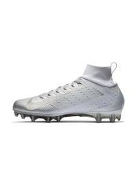 Nike Vapor Untouchable Pro 3 Football Cleat in White/Metallic Silver ...