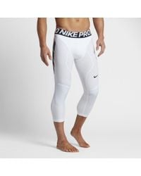 Nike Synthetic Pro Hyperstrong Men's Baseball Slider Tights in White/Black/Black (Black) for Men