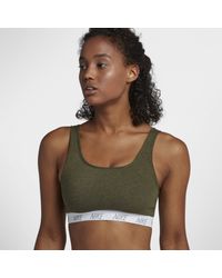 olive green nike sports bra