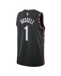 Nike Synthetik D Angelo Russell City Edition Swingman Brooklyn Nets Nba Connected Trikot Fur Herren In Schwarz Fur Herren Lyst