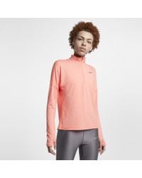 nike women's element half zip long sleeve shirt