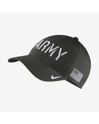 nike men's army black knights green rival h86 adjustable hat