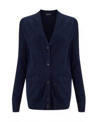 Joseph - Blue Soft Wool V-neck Cardigan - Lyst