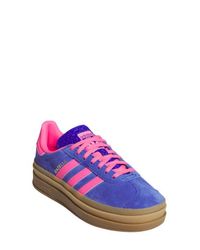 adidas Gazelle Platform Sneaker in Black | Lyst